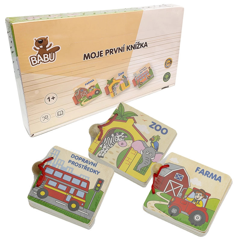 Sparkys BABU - Dřevěná knížka 3 druhy