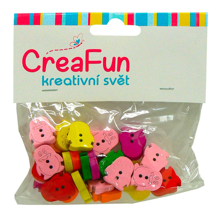 Dřevěné korálky tužka 14 × 15 mm, 30 ks