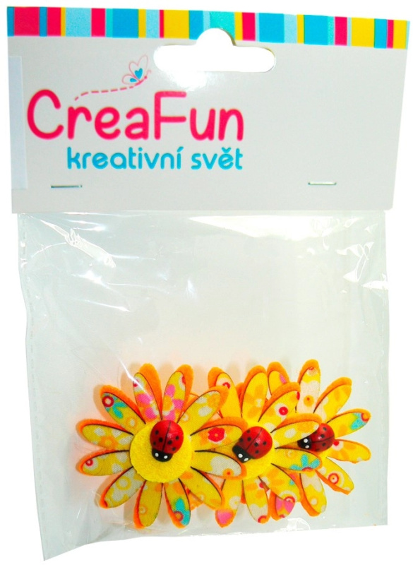 Květiny s beruškami, sada 3 ks