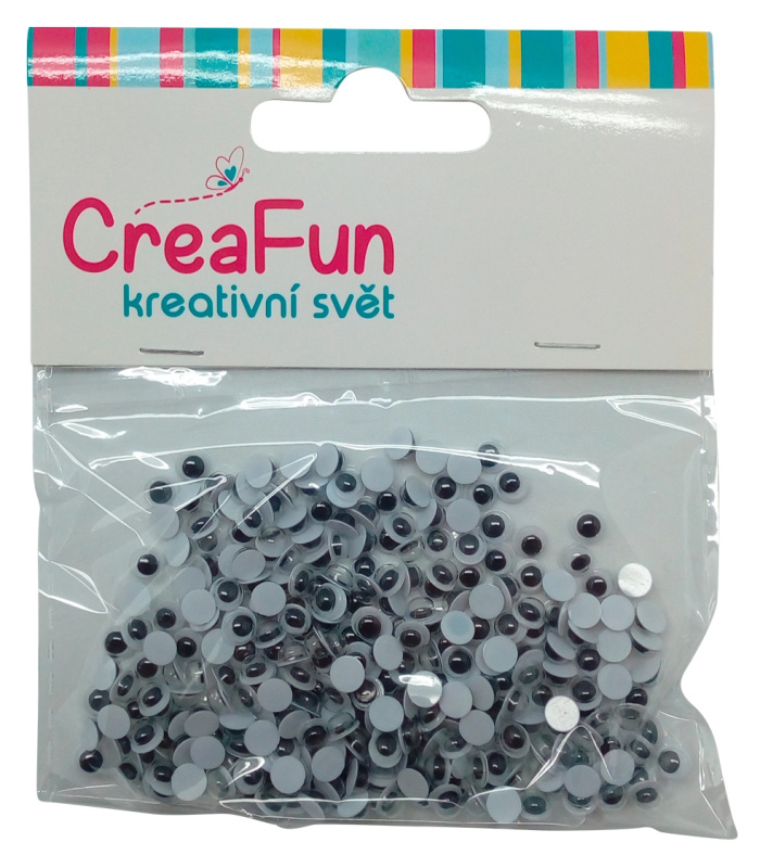 Pohyblivé oči 5 mm – sada 300 ks