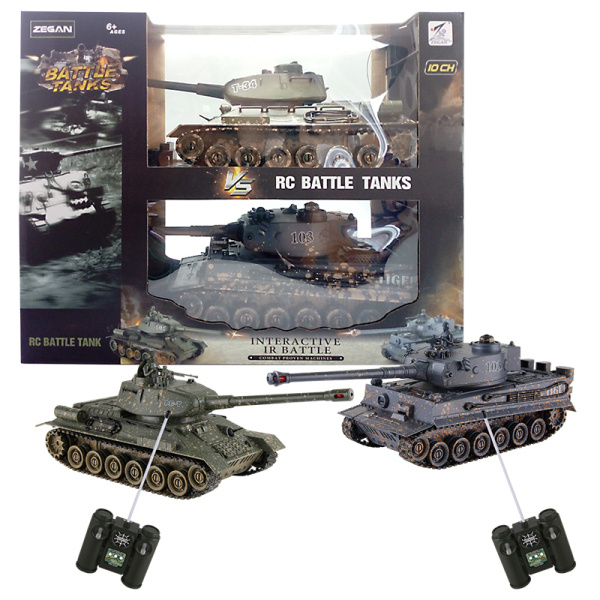R/C Tank 1:28 T34 vs Tiger (sada 2ks)
