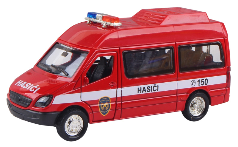 HM Studio Hasiči na setrvačník na baterie se světlem a zvukem