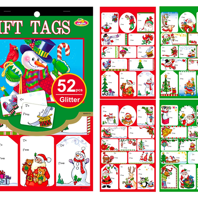 Vánoční samolepkové album – 52 samolepek