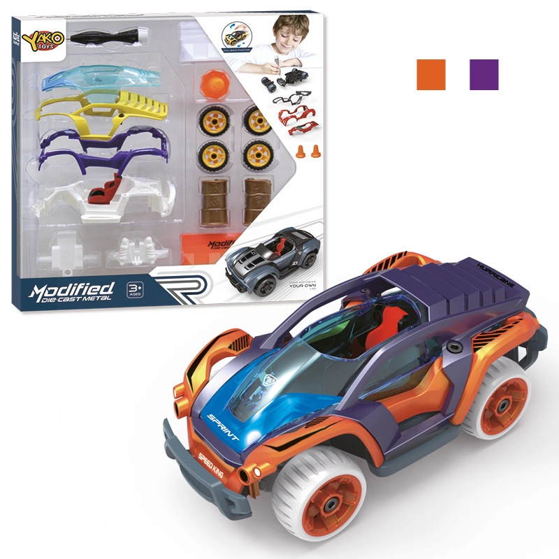 1:32 Stavebnice Auto 17ks - fialové