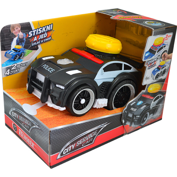 Závodní auto černé - stiskni a jeď