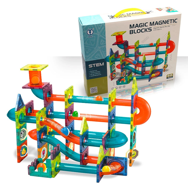 Kuličková dráha - magnetická stavebnice 96 ks