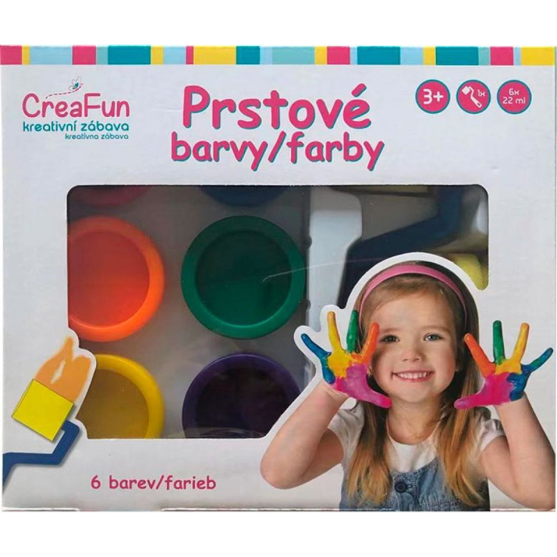 CreaFun - Prstové barvy - sada 6 (132ml)