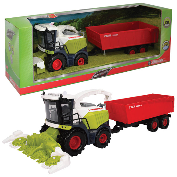 FARM SERVICE - Kombajn s valníkem na obilí se zvuky a světly