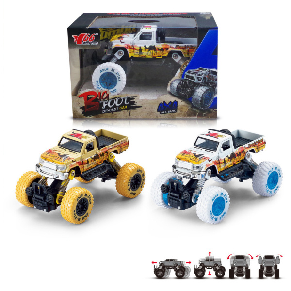 Auto BIG foot Pick-up 1:30 žlutá/bílá - více druhů