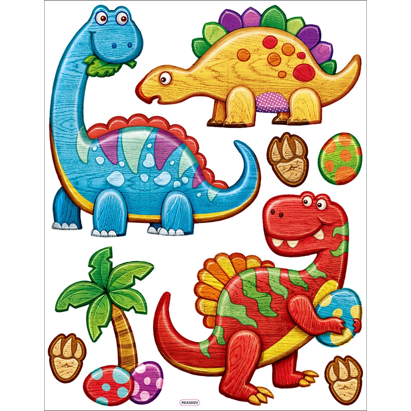 Sparkys svítící samolepky na zeď 3D dino