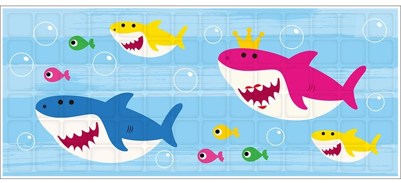 Dekorativní samolepka Žralok – voděodolná nástěnná dekorace 13 × 30 cm