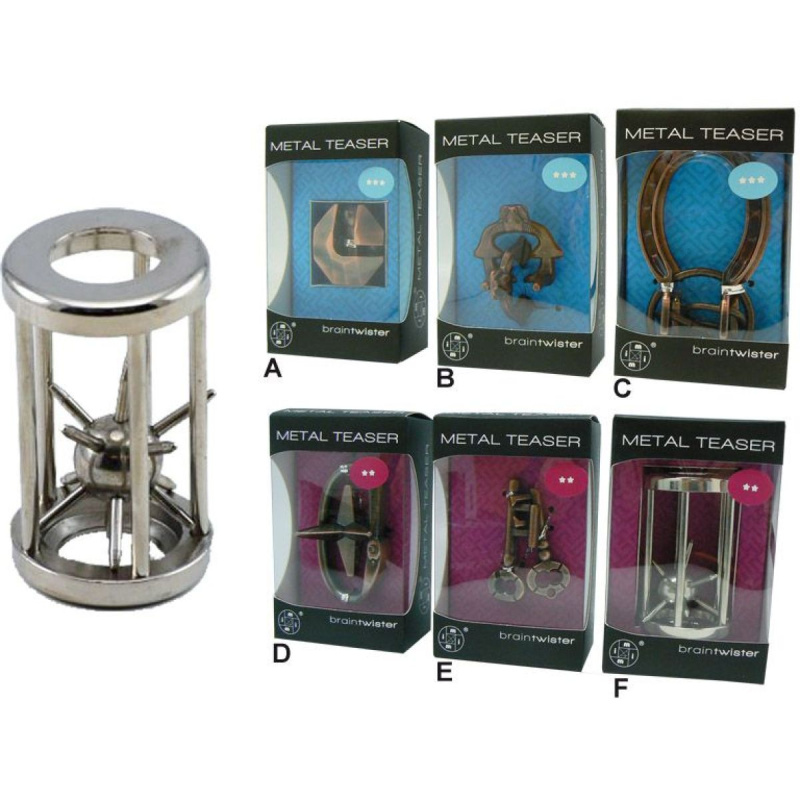 Hlavolam - kovové 6 druhů