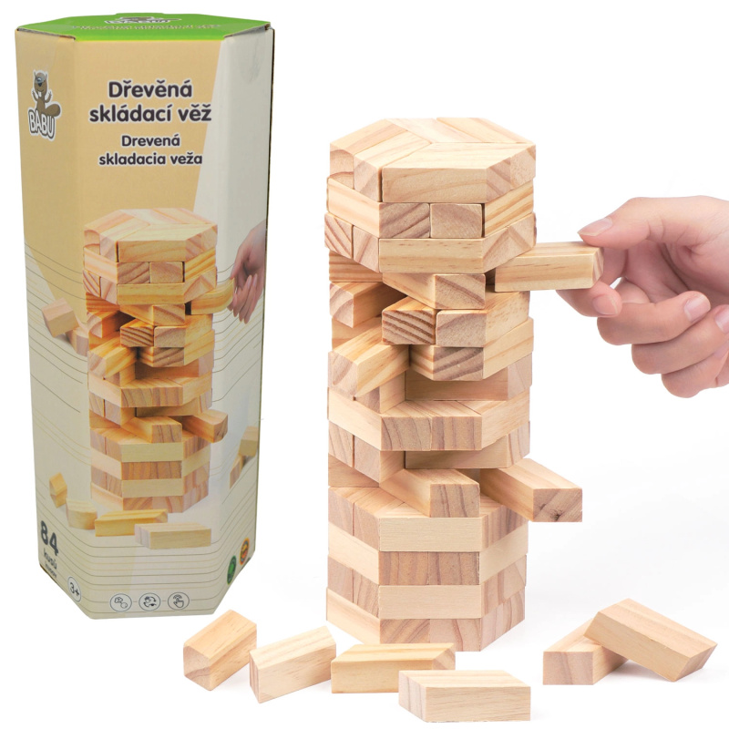 Dřevěná skládací věž 84 ks