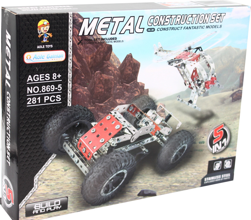 Kovová stavebnice 5v1 281 dílky