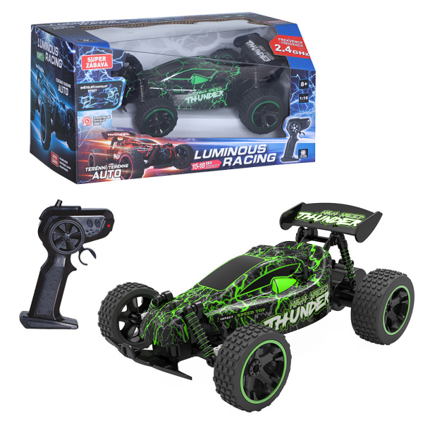 R/C Terénní auto buggy 1:18 LUMINOUS RACING 2,4GHz - ZELENÉ