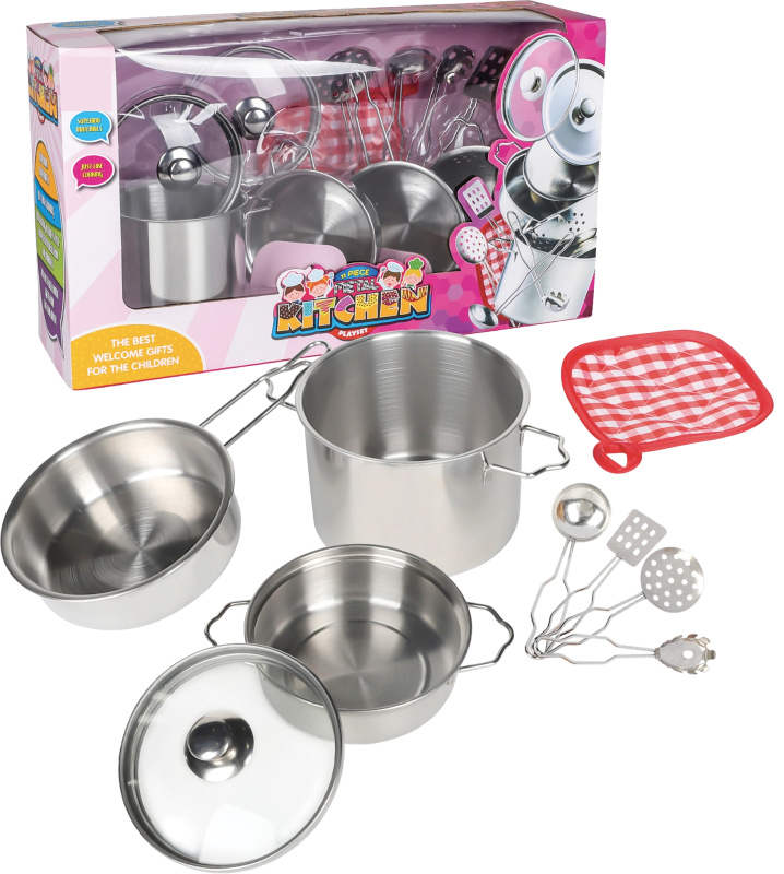 Sada kovových hrnců s příslušenstvím 11 dílů