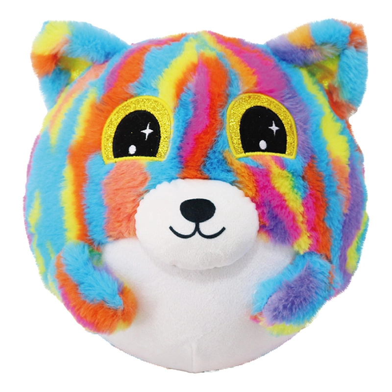 Nafukovací plyšový kamarád – duhový medvídek 15 cm