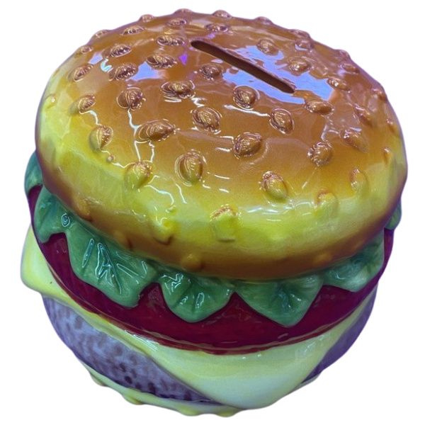 Keramická pokladnička Hanburger