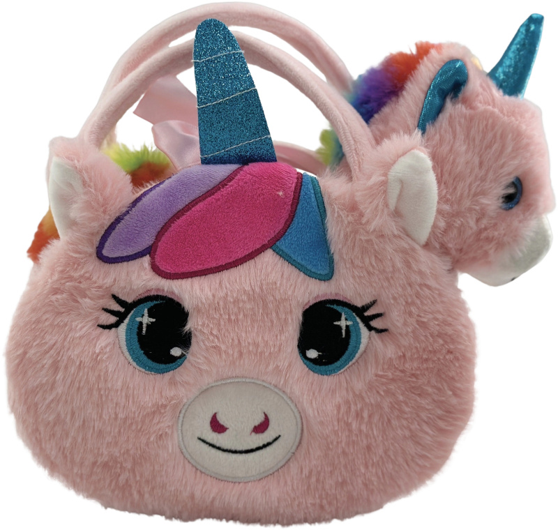 Plyšová kabelka Jednorožec - růžová