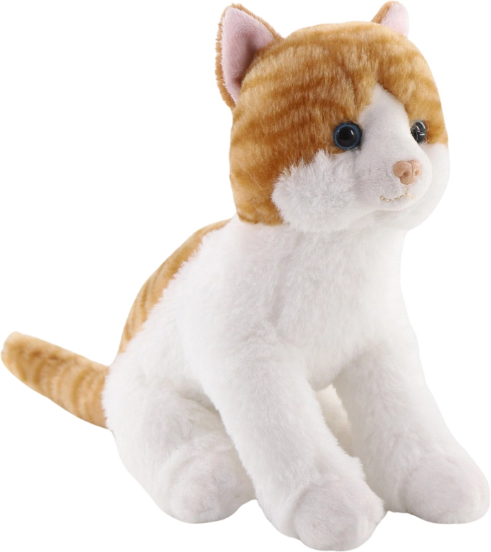 Kočka rezavo-bílá sedící 20 cm