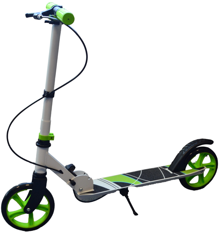 Skládací koloběžka s brzdou bílá