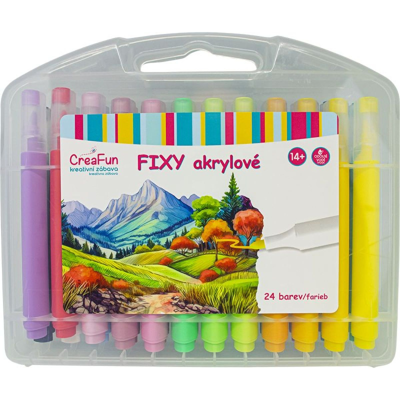 CreaFun - Fixy akrylové 24 barev