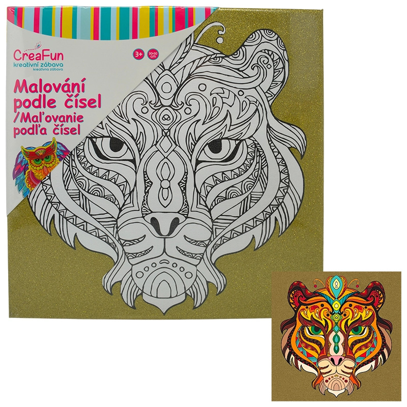 Malování na plátno  - Tygr 30 x 30 cm