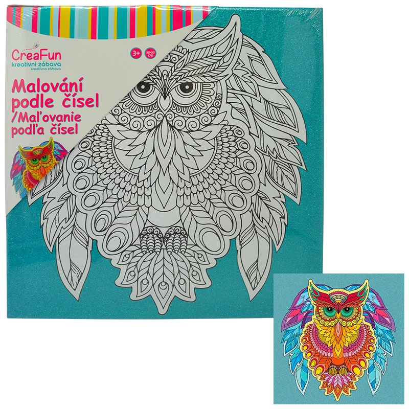 Malování podle čísel Sova Moudrosti 30 x 30 cm