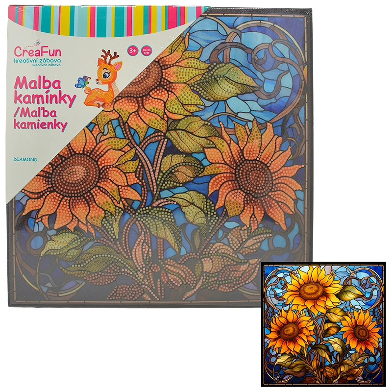 Diamantové malování - Slunečnice 30 x 30 cm