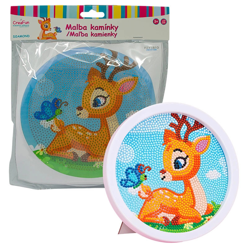 Diamantové malování s rámem Kreslený koloušek 17 cm