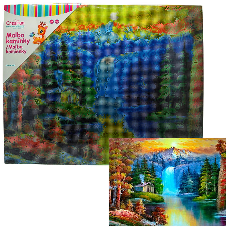 Diamantové malování Vodopád 40 x 50 cm