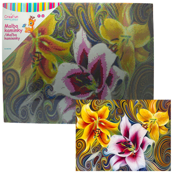 Diamantové malování - Kytky 40 x 50 cm