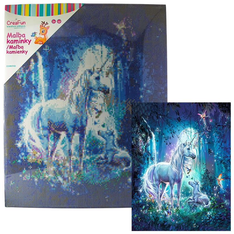 Diamantové malování Pegas a mládě 40 x 50 cm