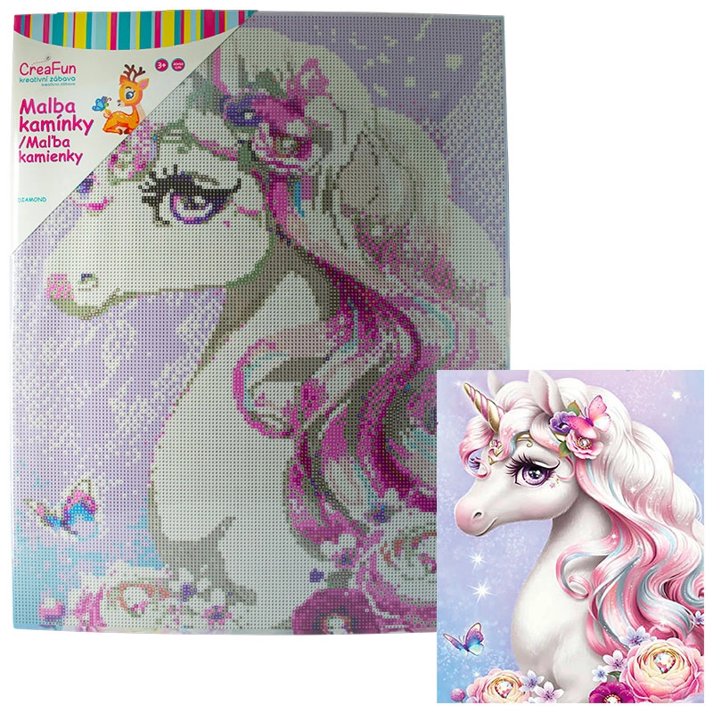 Diamantové malování - Princezna pegas 40 x 50 cm