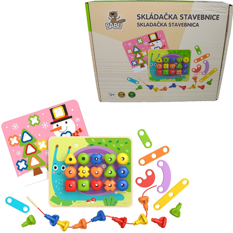 BABU - Logická dřevěná stavebnice DUHA