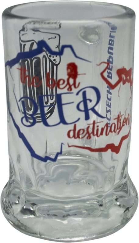 Mini půllitr ze skla 40 ml – pivo