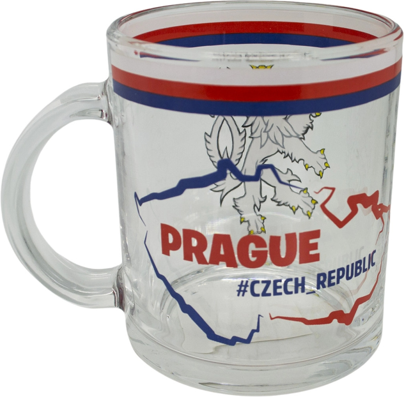 Skleněný hrnek 330ml - Česká republika