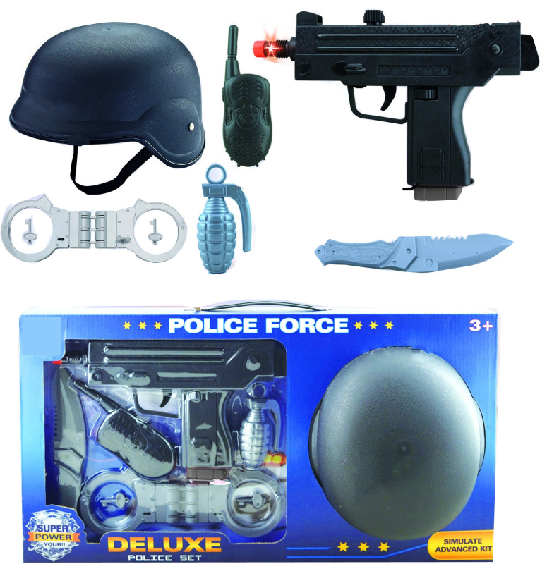 POLICIE - Samopal s výbavou set 6 ks