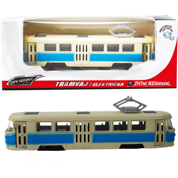 Kovová TRAMVAJ 1:90 modrá