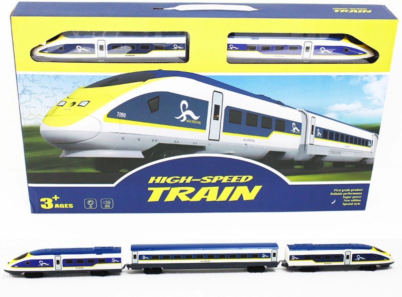 SET Elektrická vláčkodráha B/O - Vysokorychlostní vlak se světlem a zvukem na baterie