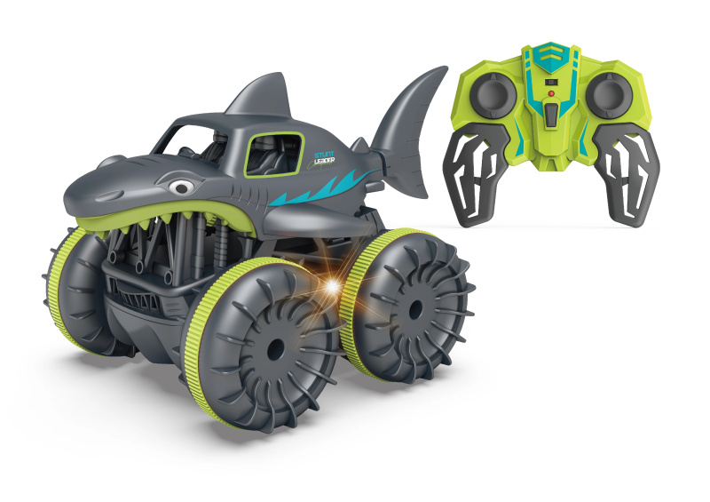 R/C 1:18 Obojživelné auto Žralok - zelený