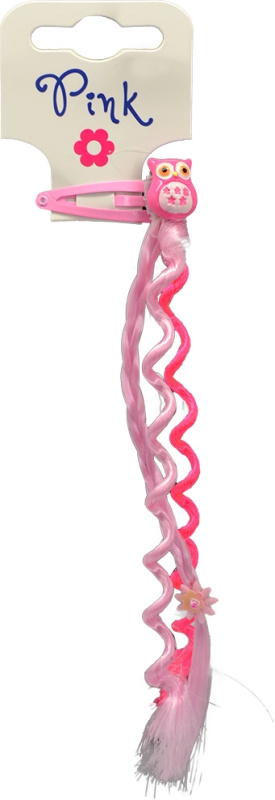 Růžová sada vlasových doplňků Sova pro malé stylistky