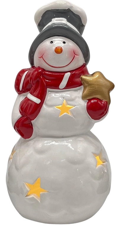 Keramický sněhulák s LED osvětlením