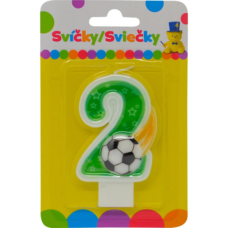 Narozeninová svíčka měsíc s číslem 2
