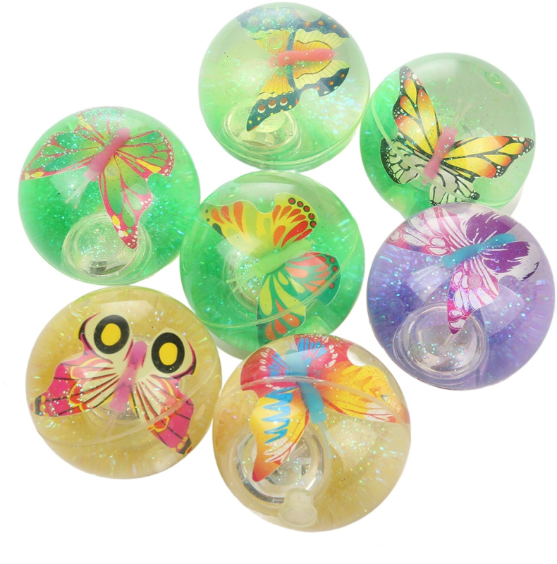 Skákací svítící vodní míč motýl 6 cm - více druhů