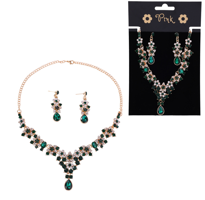 PINK - set Náhrdelník a náušnice Emerald Queen