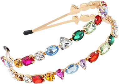 PINK - Dvojitá čelenka s drahokamy