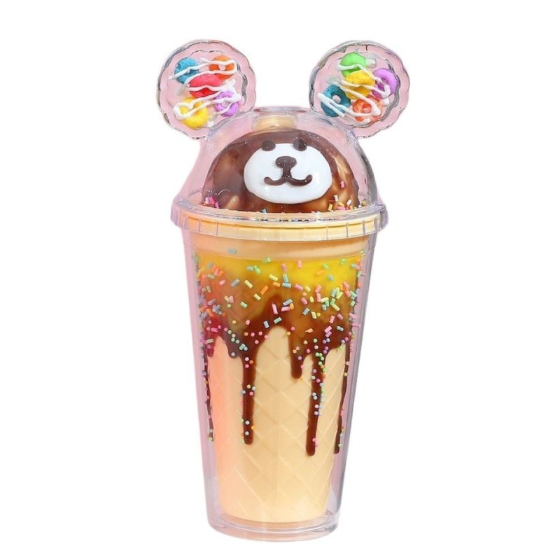 Kelímek s víčkem a brčkem Medvídek 480ml - více variant