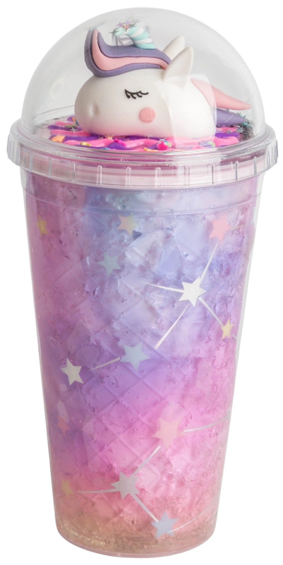 Kelímek s víčkem a brčkem Jednorožec 480ml - více variant