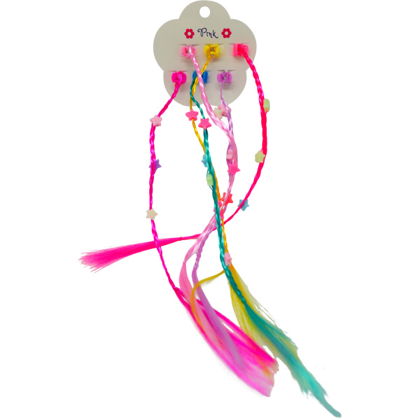 Spona do vlasů 6ks barevné s duhovým příčeskem